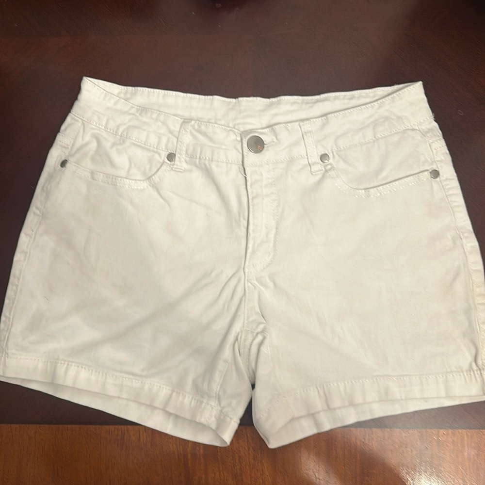 The cutest denim white shorts.
